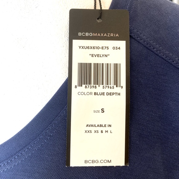 BCBG Hi/Lo navy dress-new w Tags small - Picture 4 of 4